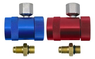 JUEGO ACOPLES GAS 1234YF NUEVO GAS AUTOMOTOR M12X1,5X1/4 SAE