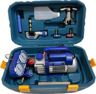 KIT A. ACONDICIONADO BOMBA DE VACIO + MANOMETROS Y ACOPLES