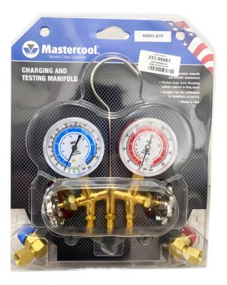 MANÓMETROS CON MANGUERAS PARA GAS R134A 1234YF MASTERCOOL